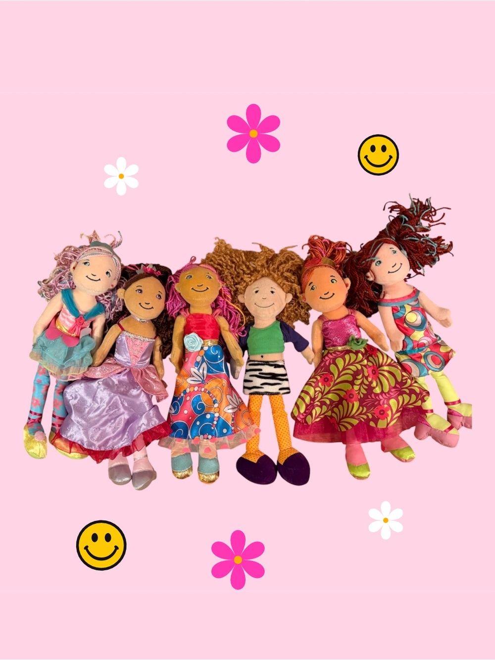 lot of vintage 2000s groovy girls plush dolls